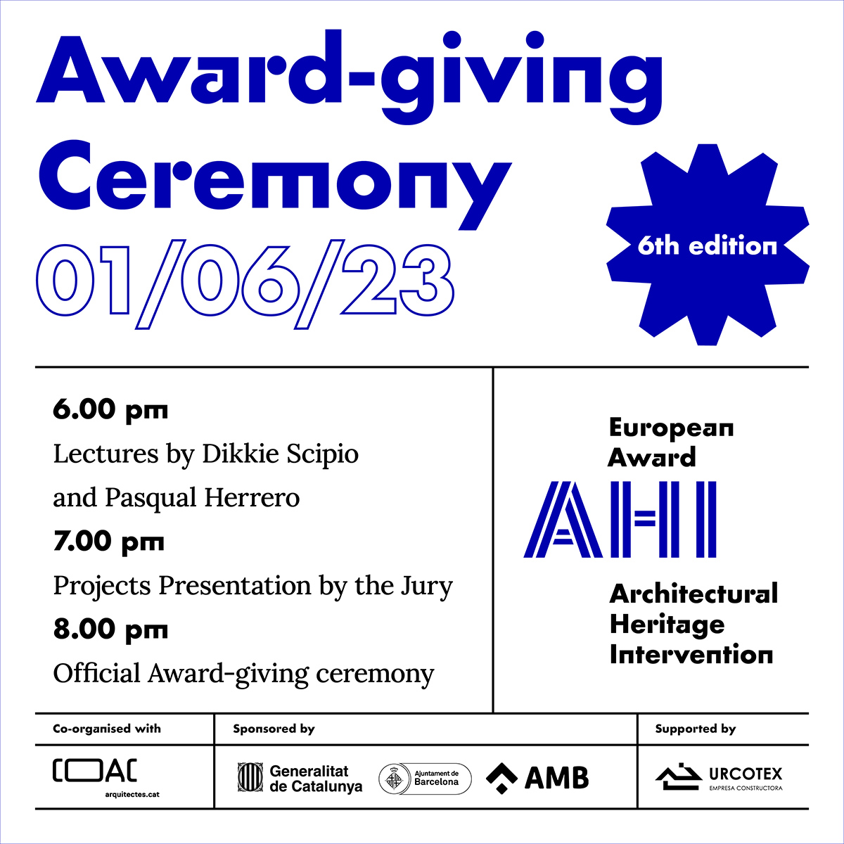 La 6a edició del Premi Europeu AHI culmina amb l’acte d’entrega de Premis a les seves diferents categories